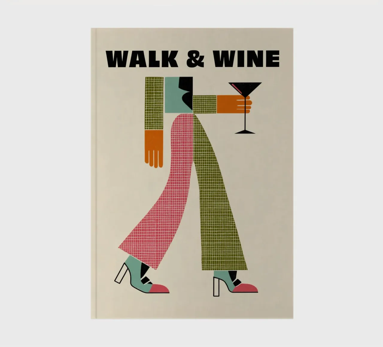 Wine & Walk Geometry notebook by Carina Pop & Pastell
