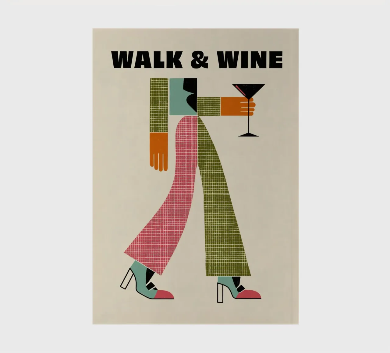 Wine & Walk Geometry notebook by Carina Pop & Pastell
