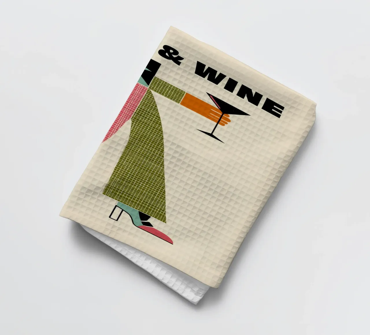 Geometria del vino e delle passeggiate canovaccio da cucina da Carina Pop & Pastell