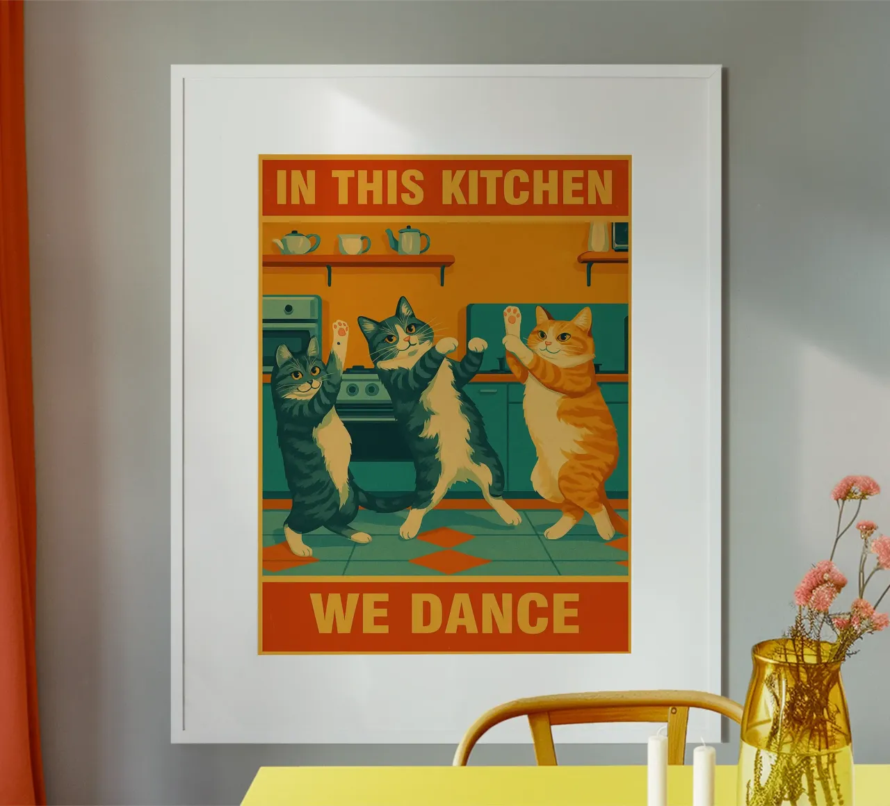 gatto in questa cucina balliamo carta hahnemühle da Botania