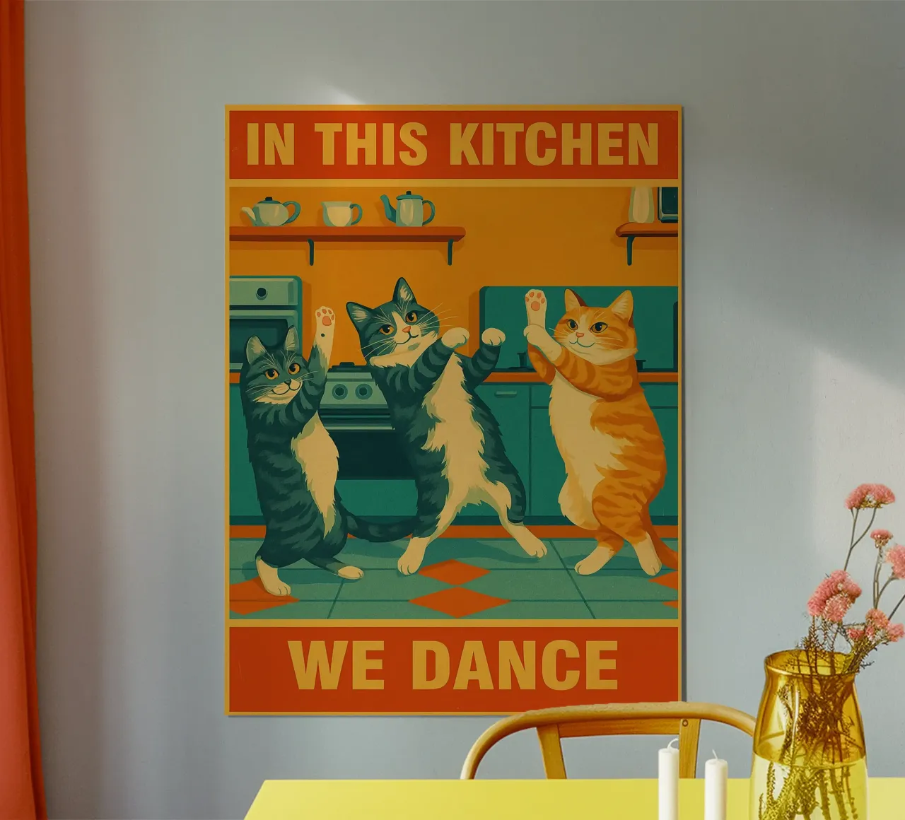 gatto in questa cucina balliamo carta hahnemühle da Botania