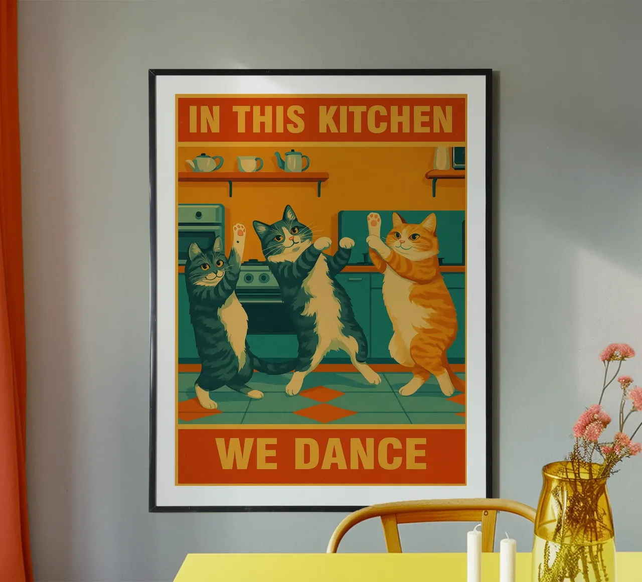 gatto in questa cucina balliamo carta hahnemühle da Botania