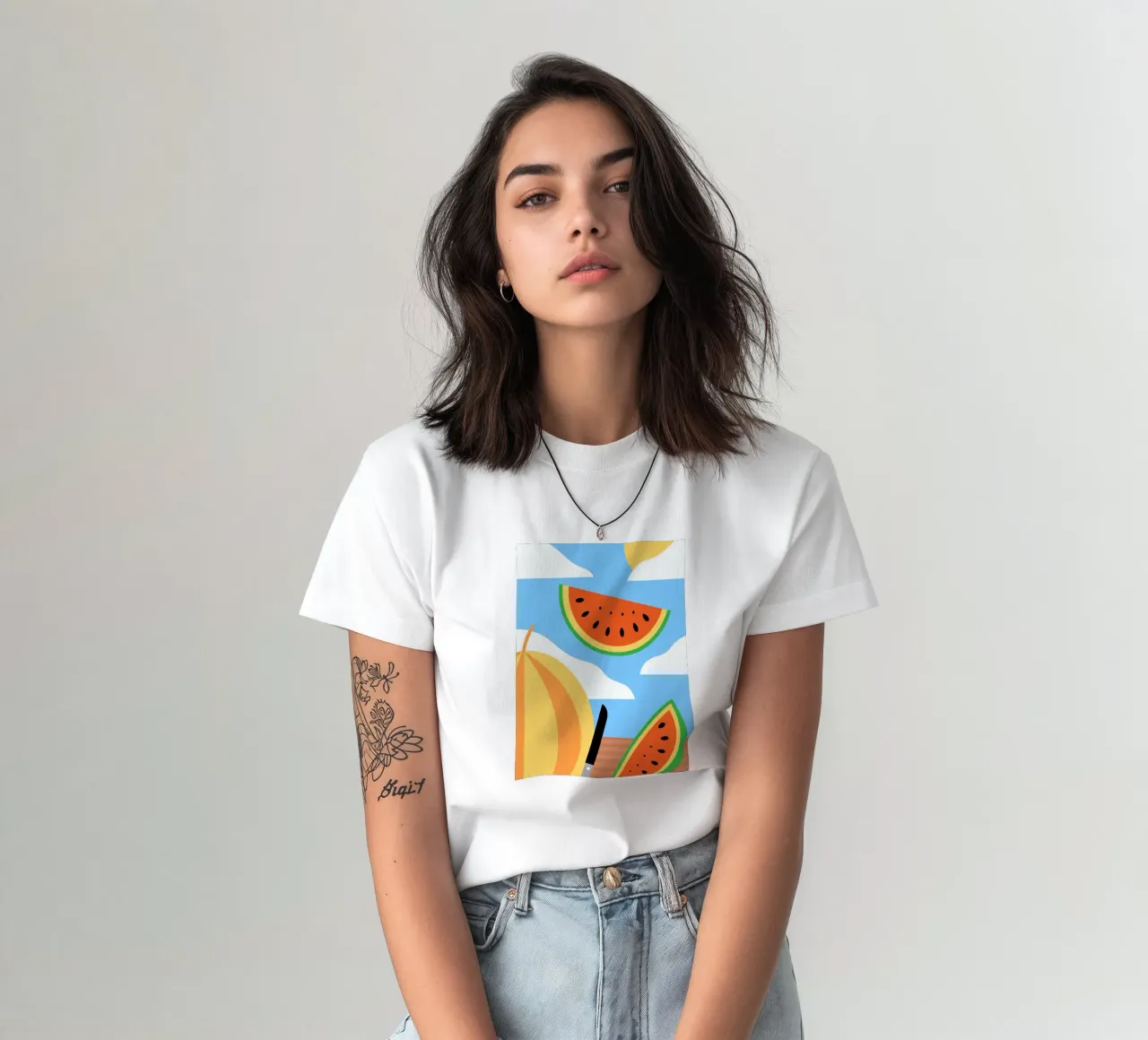 Anguria con coltello t-shirt da OFFICIAL FRUIT & VEGETABLES