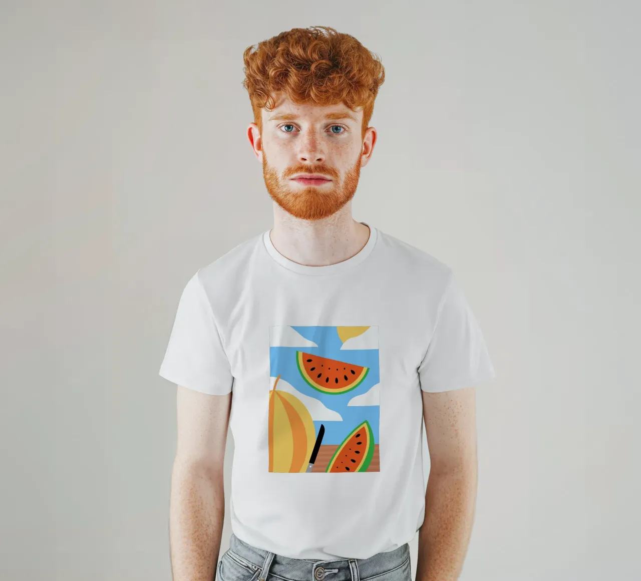 Anguria con coltello t-shirt da OFFICIAL FRUIT & VEGETABLES