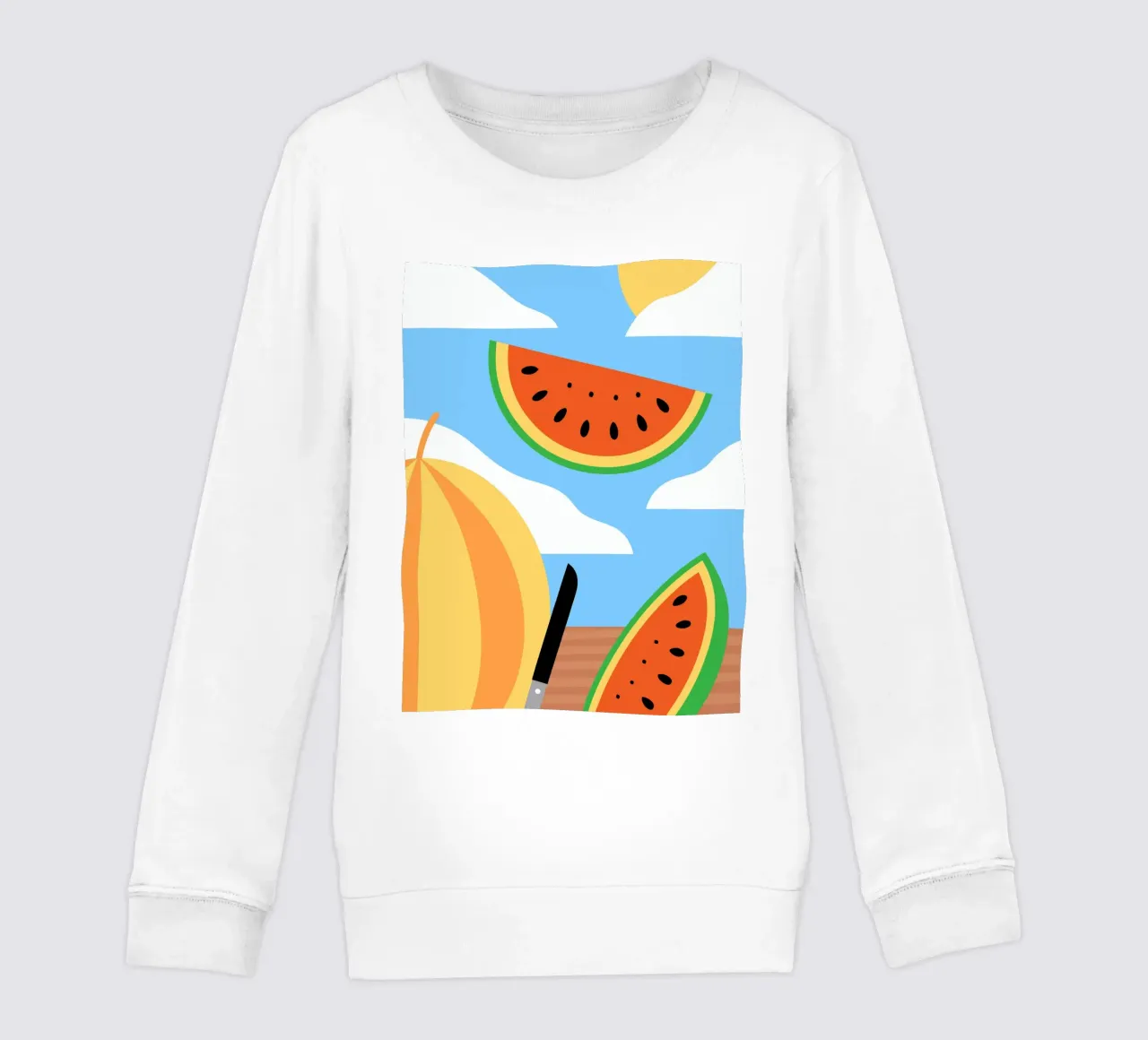 Anguria con coltello felpa bambino da OFFICIAL FRUIT & VEGETABLES