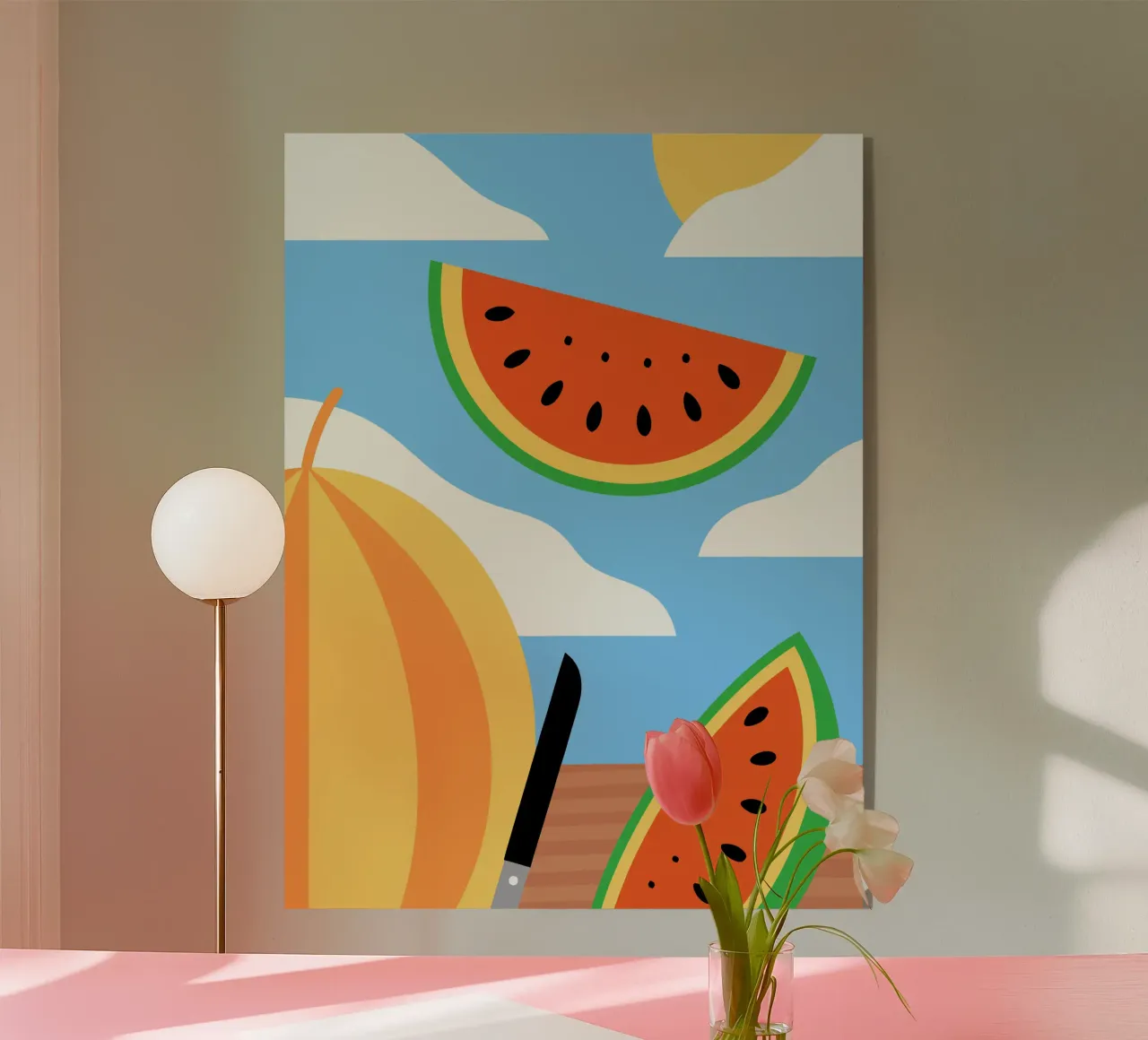 Anguria con coltello plexiglass da OFFICIAL FRUIT & VEGETABLES