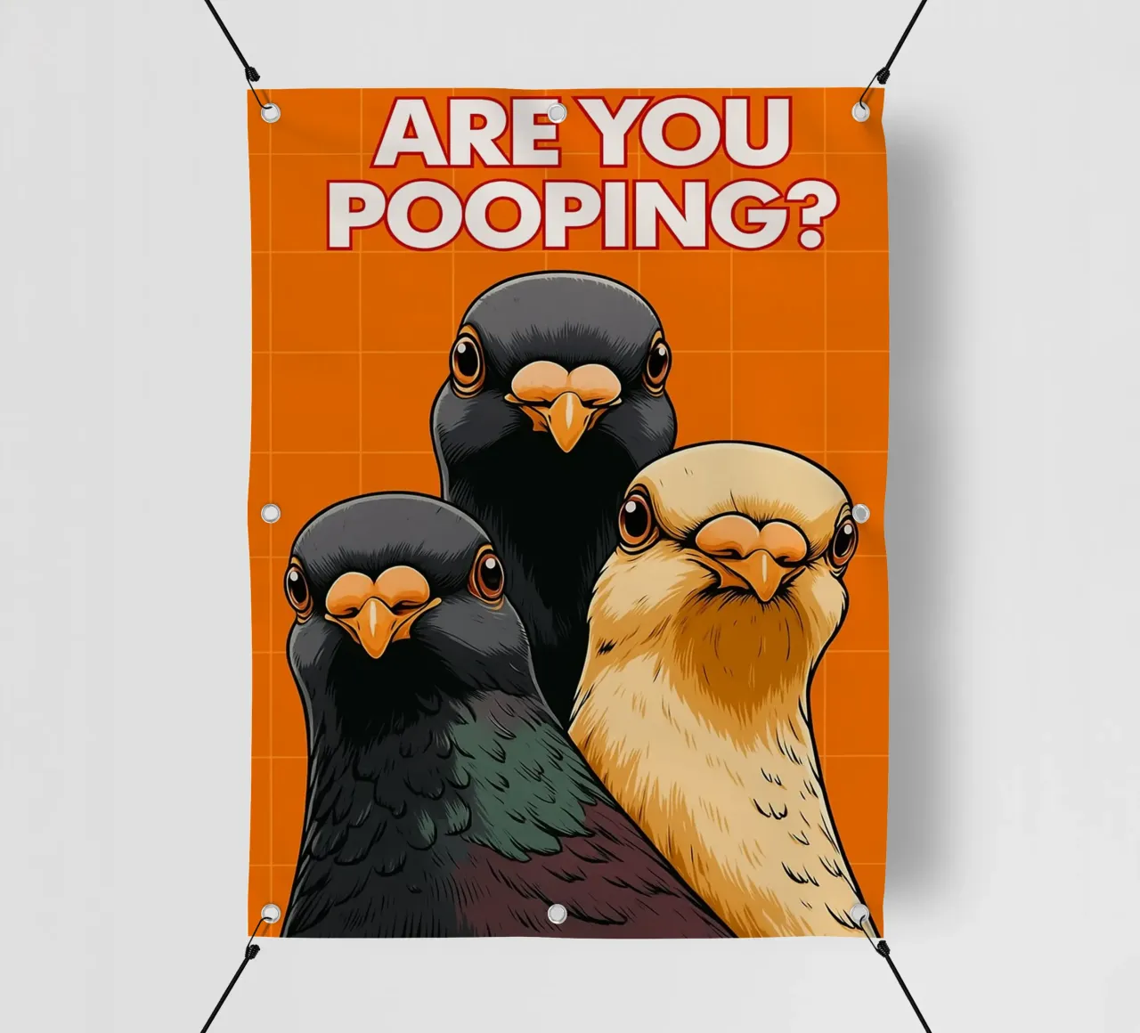 stai facendo la cacca di piccione bagno divertente telo in pvc da Botania