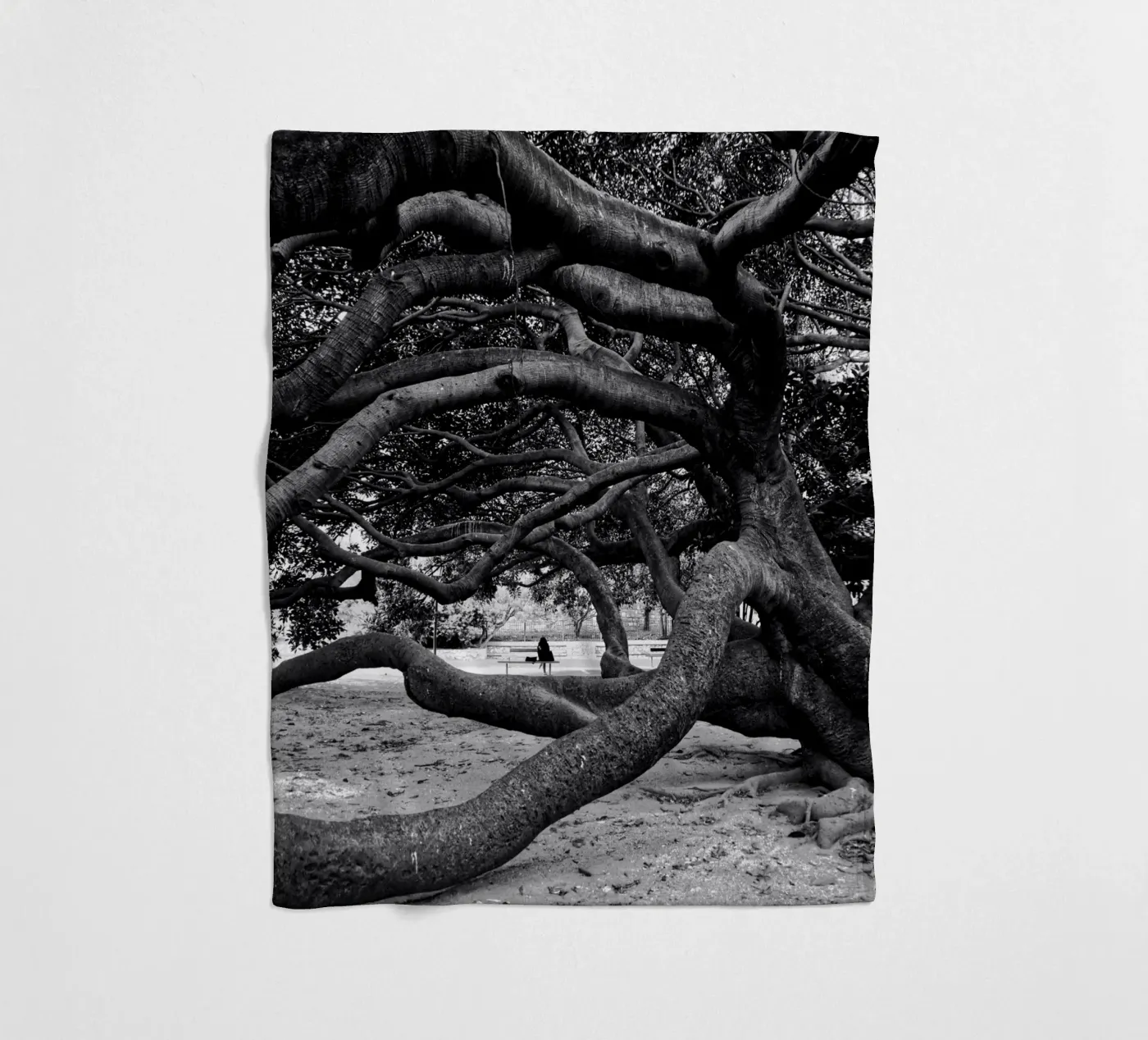 Old tree fleecedeken van Fjöllart