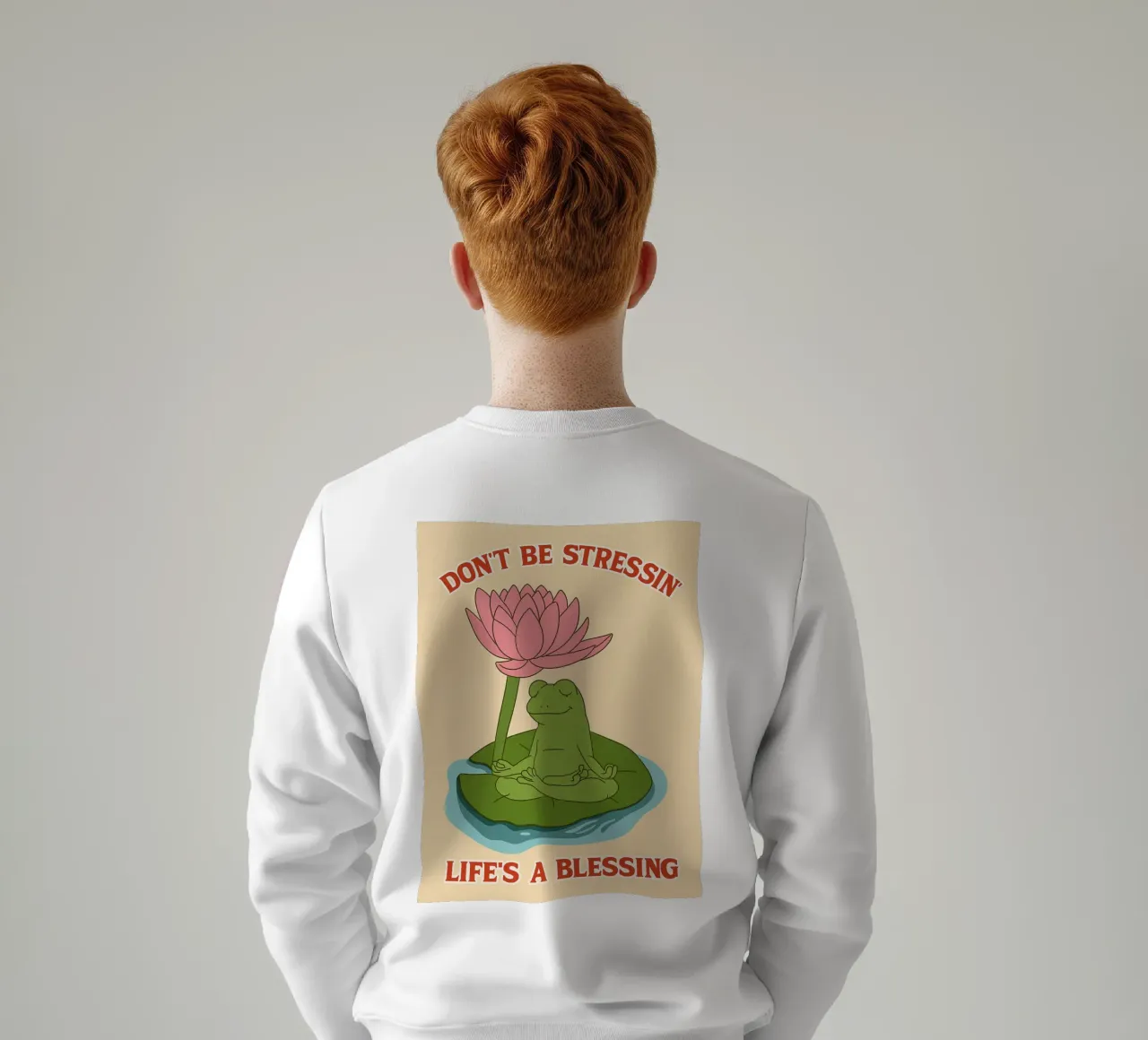 non essere stressato la vita è una benedizione felpa da Botania