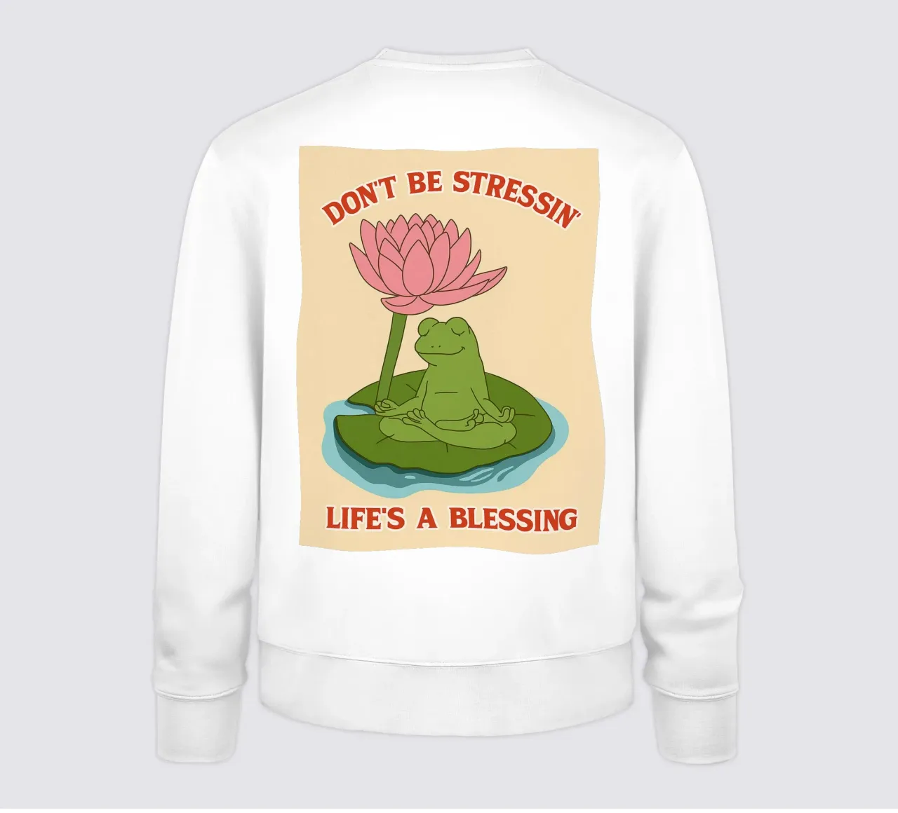 non essere stressato la vita è una benedizione felpa da Botania