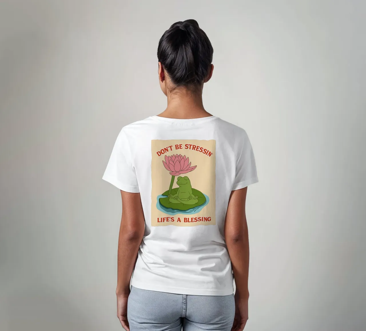 non essere stressato la vita è una benedizione t-shirt da Botania