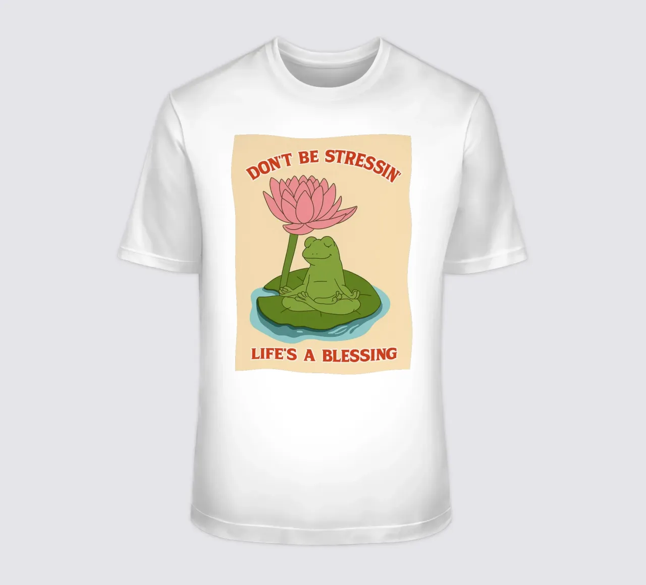 non essere stressato la vita è una benedizione t-shirt da Botania