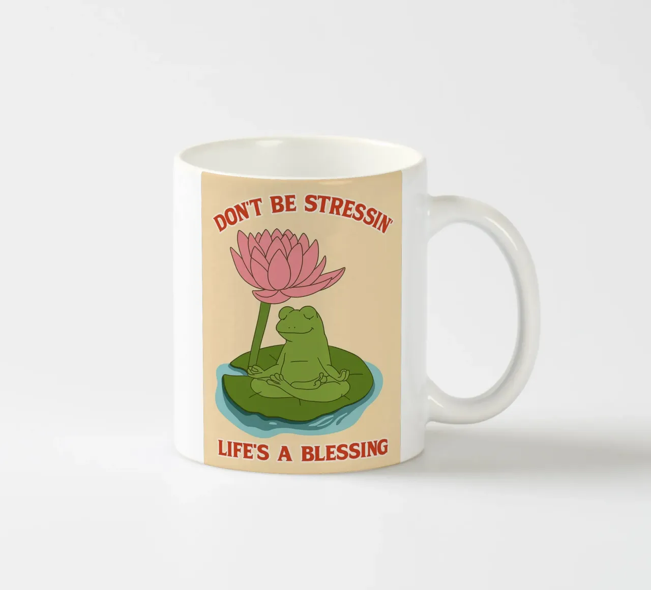 non essere stressato la vita è una benedizione tazza in ceramica da Botania
