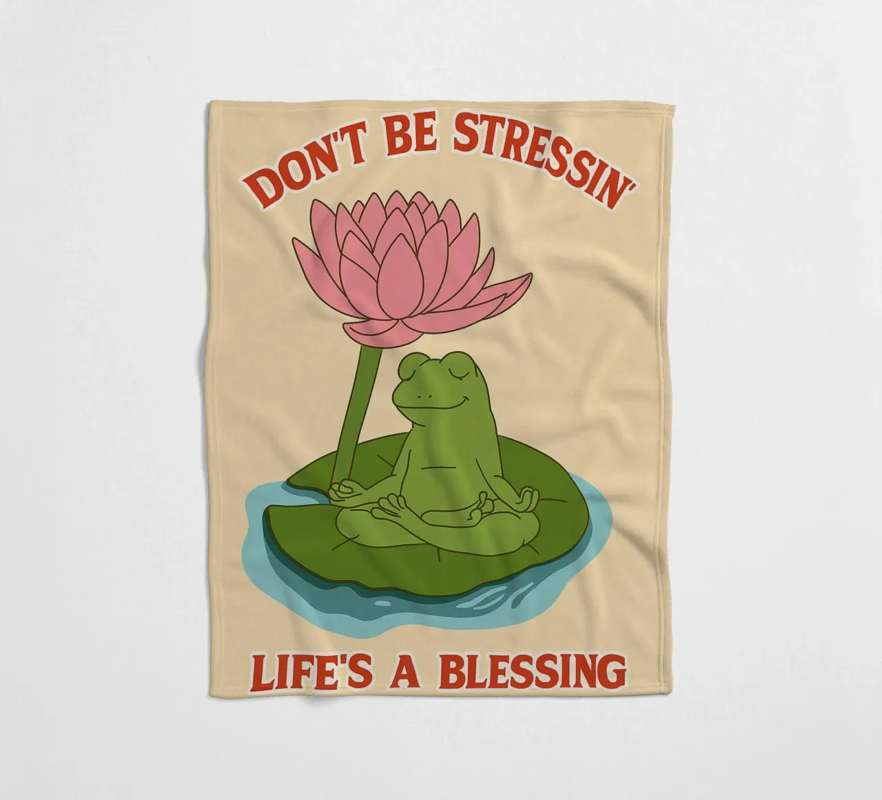 non essere stressato la vita è una benedizione coperta in pile da Botania