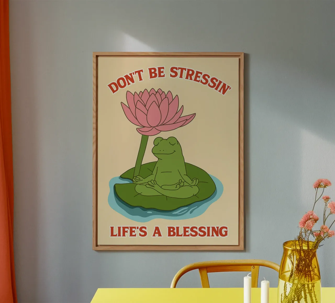 non essere stressato la vita è una benedizione alluminio dibond da Botania