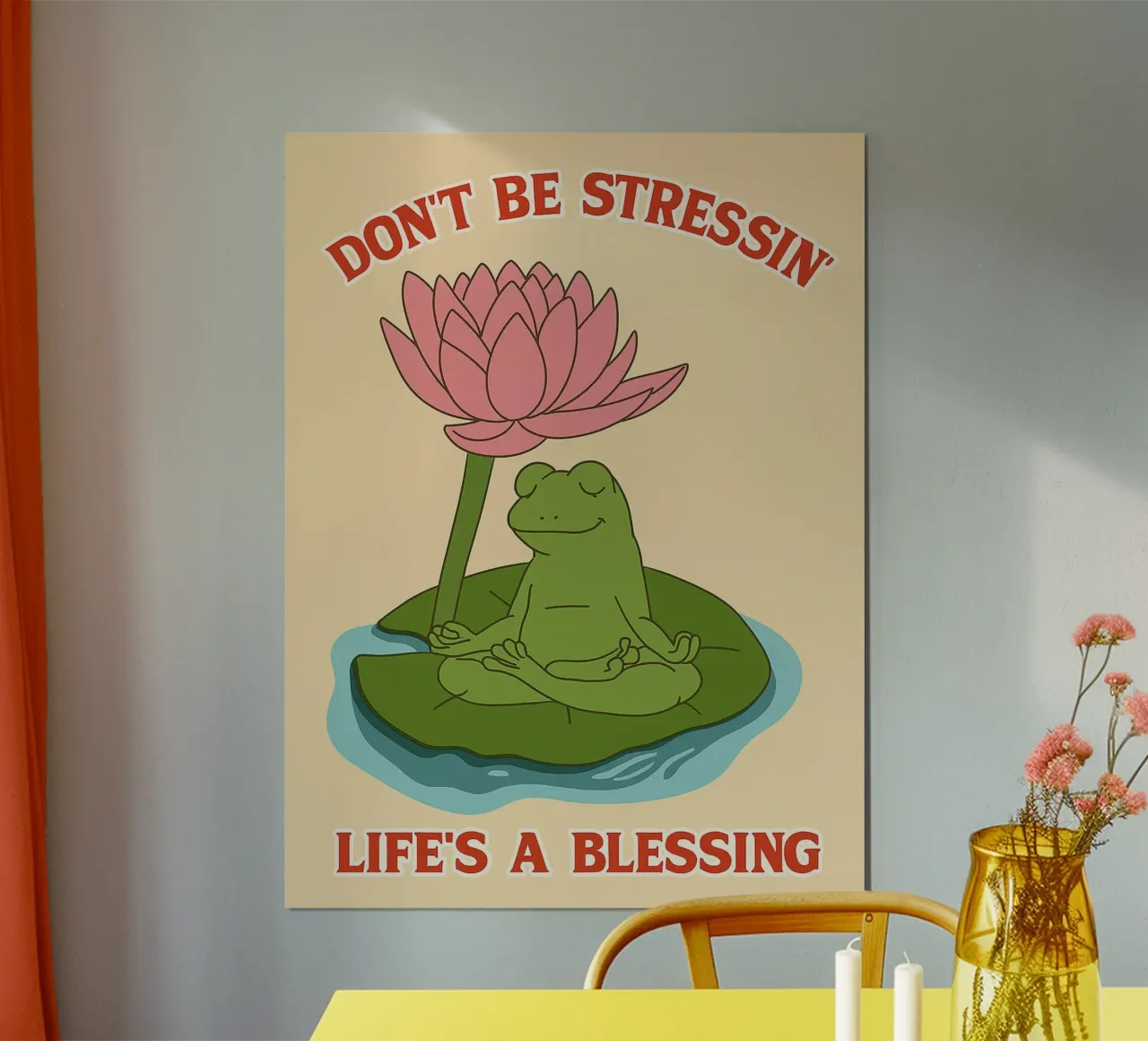 non essere stressato la vita è una benedizione carta hahnemühle da Botania