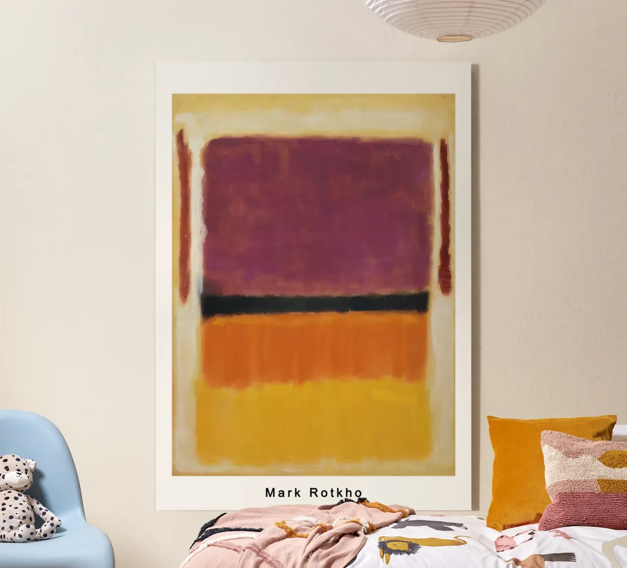 mark rothko viola nero arancio giallo su bianco e rosso 194 plexiglass da traveler