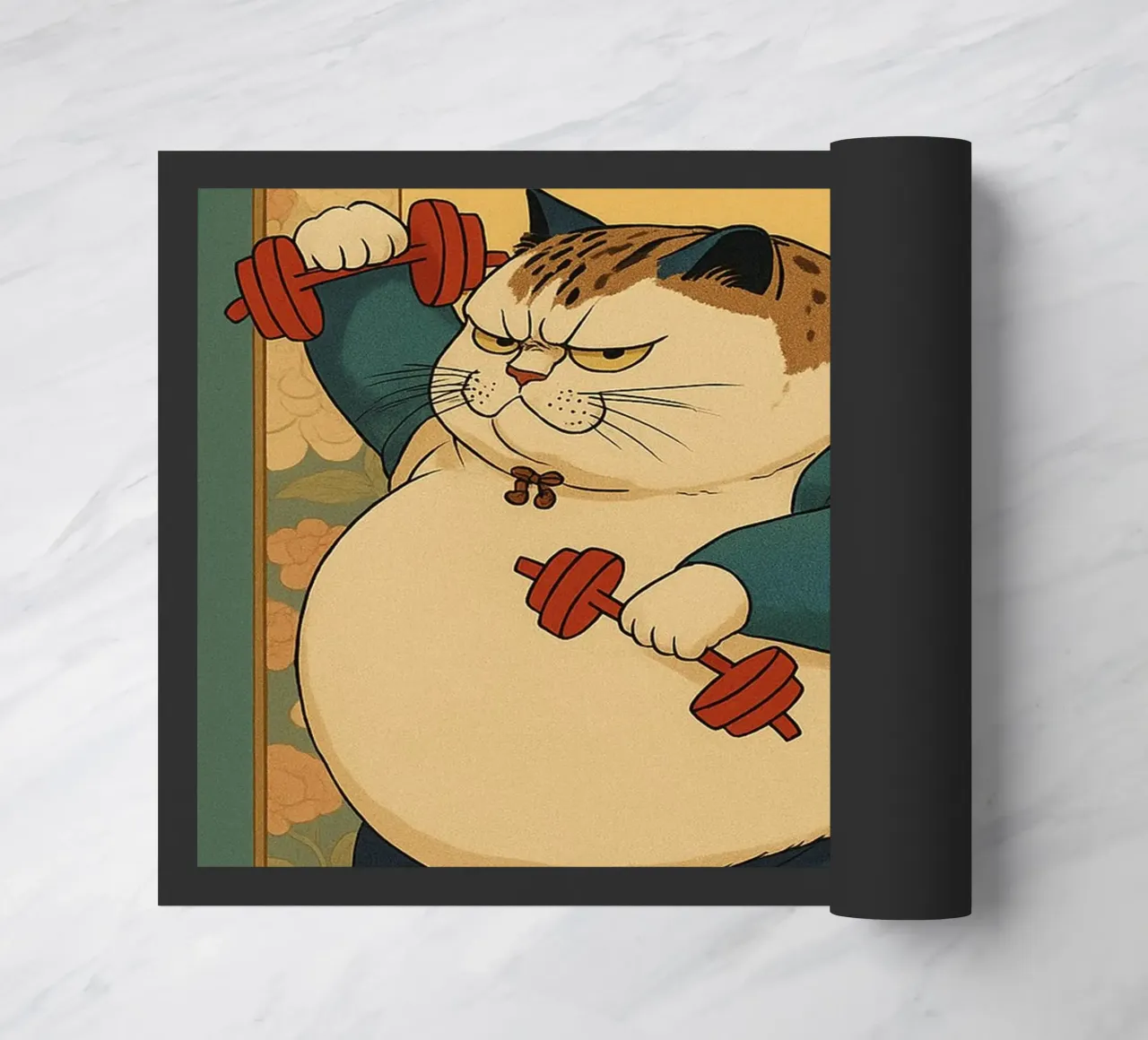 nessun dolore nessun guadagno gatto grasso zerbino da Botania