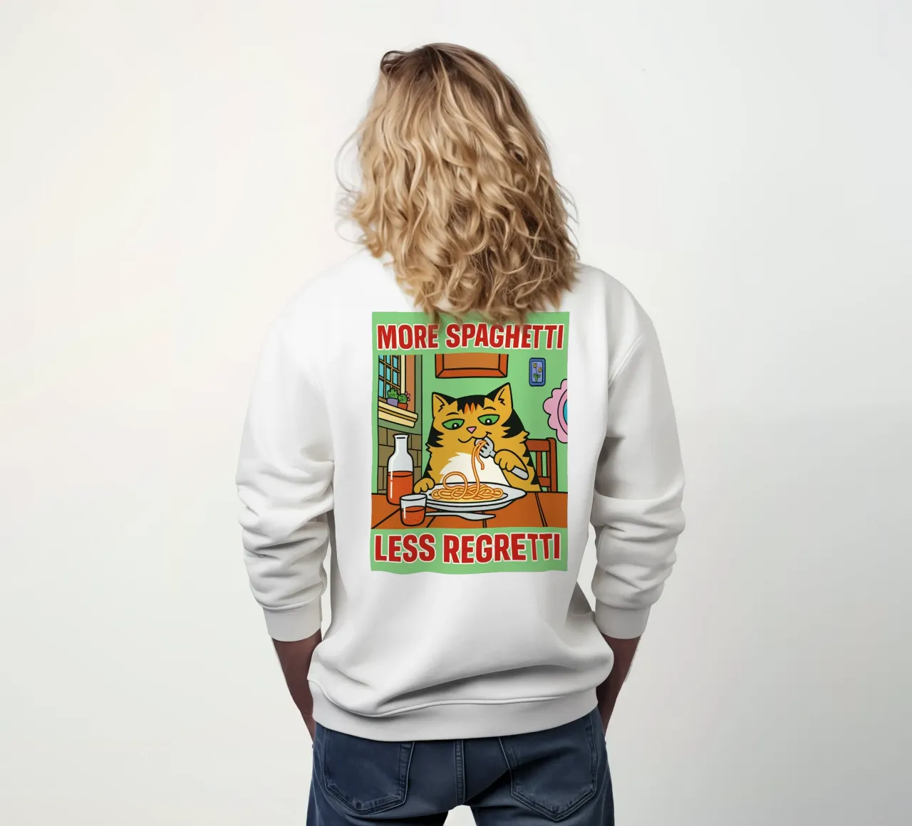 more spaghetti less regretti sweatshirt by Botania