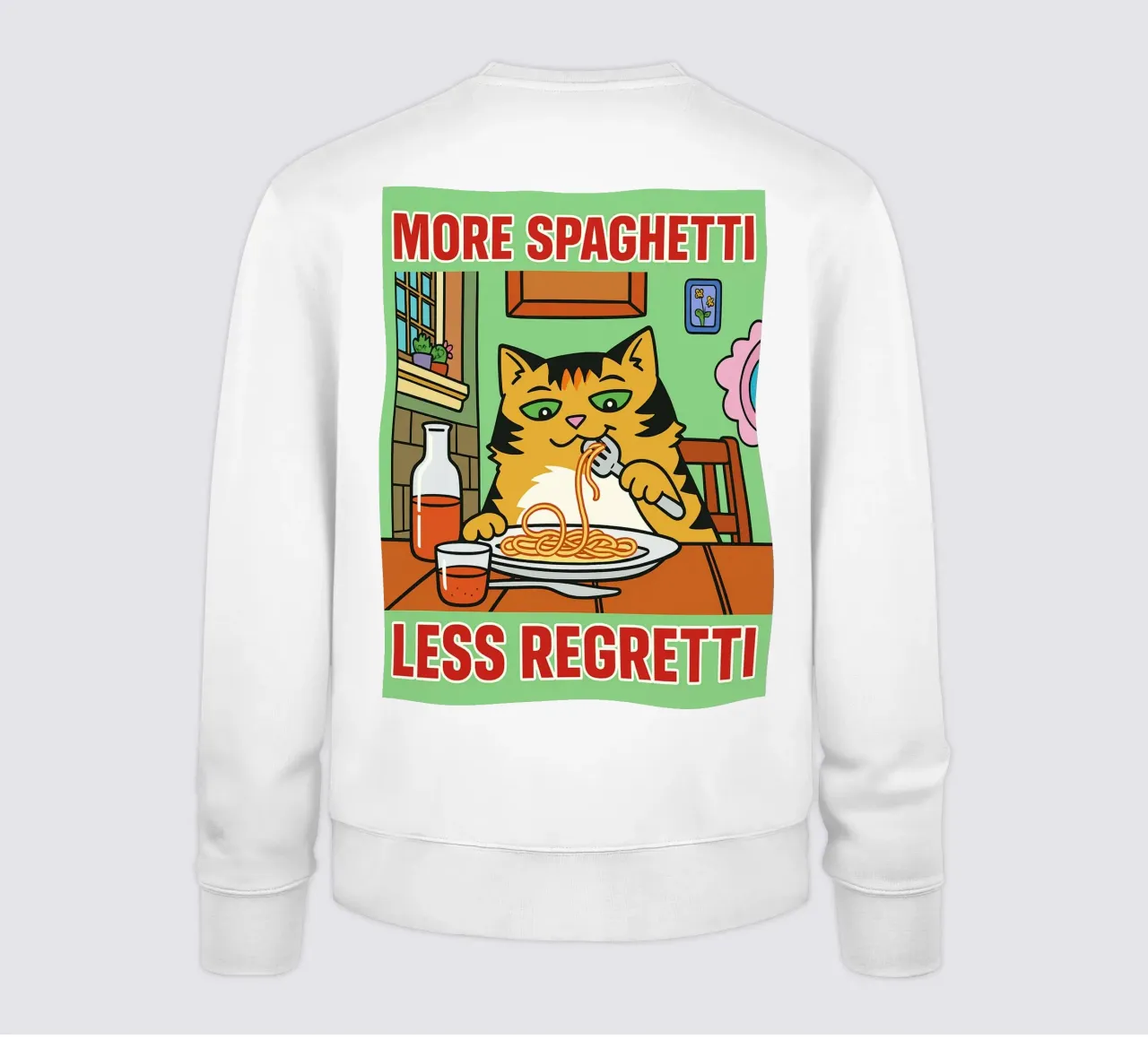 more spaghetti less regretti sweatshirt by Botania