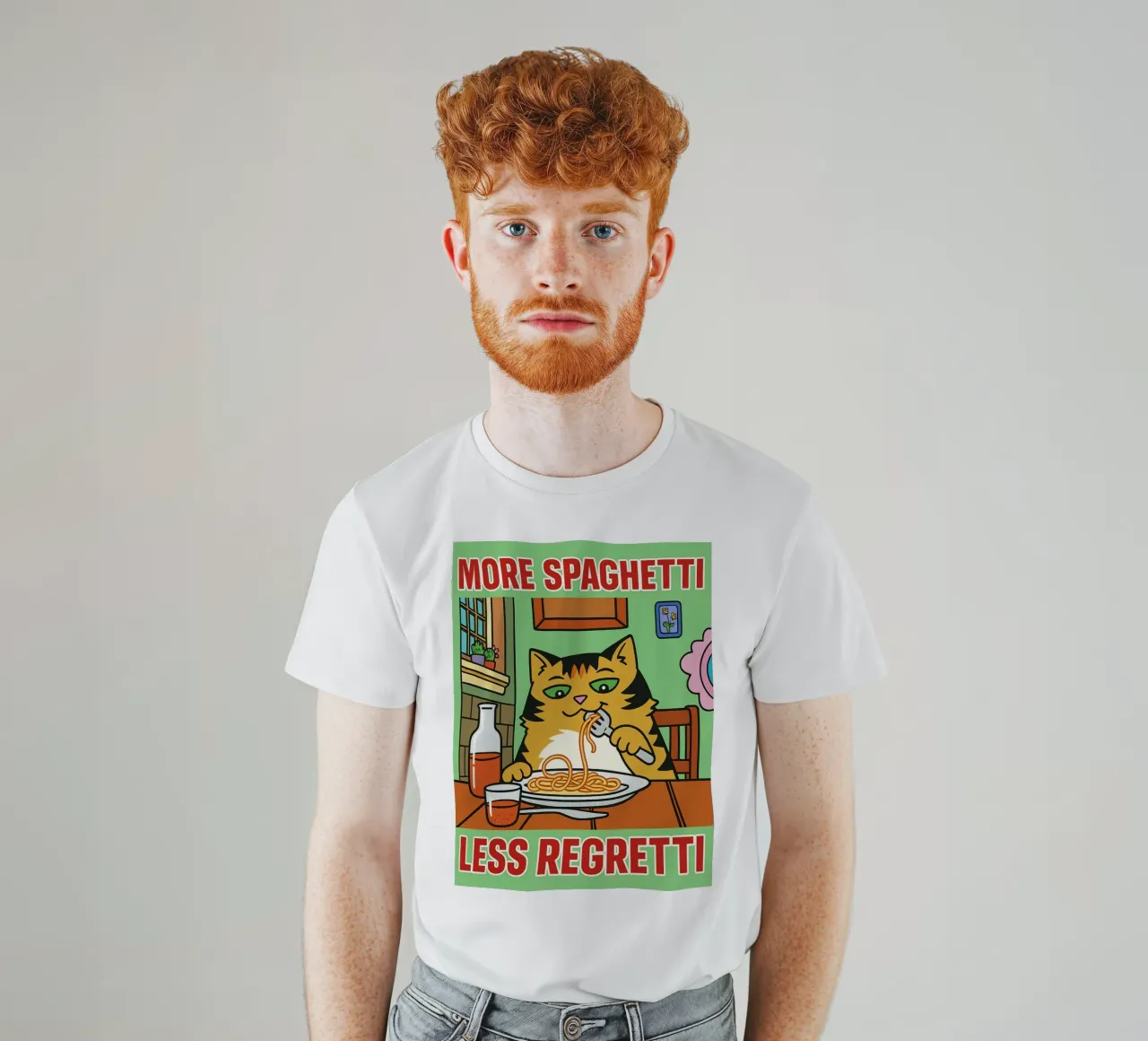 more spaghetti less regretti t-shirt da Botania