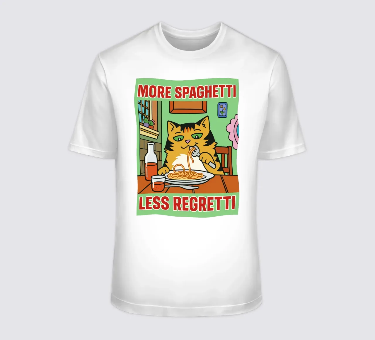 more spaghetti less regretti t-shirt da Botania