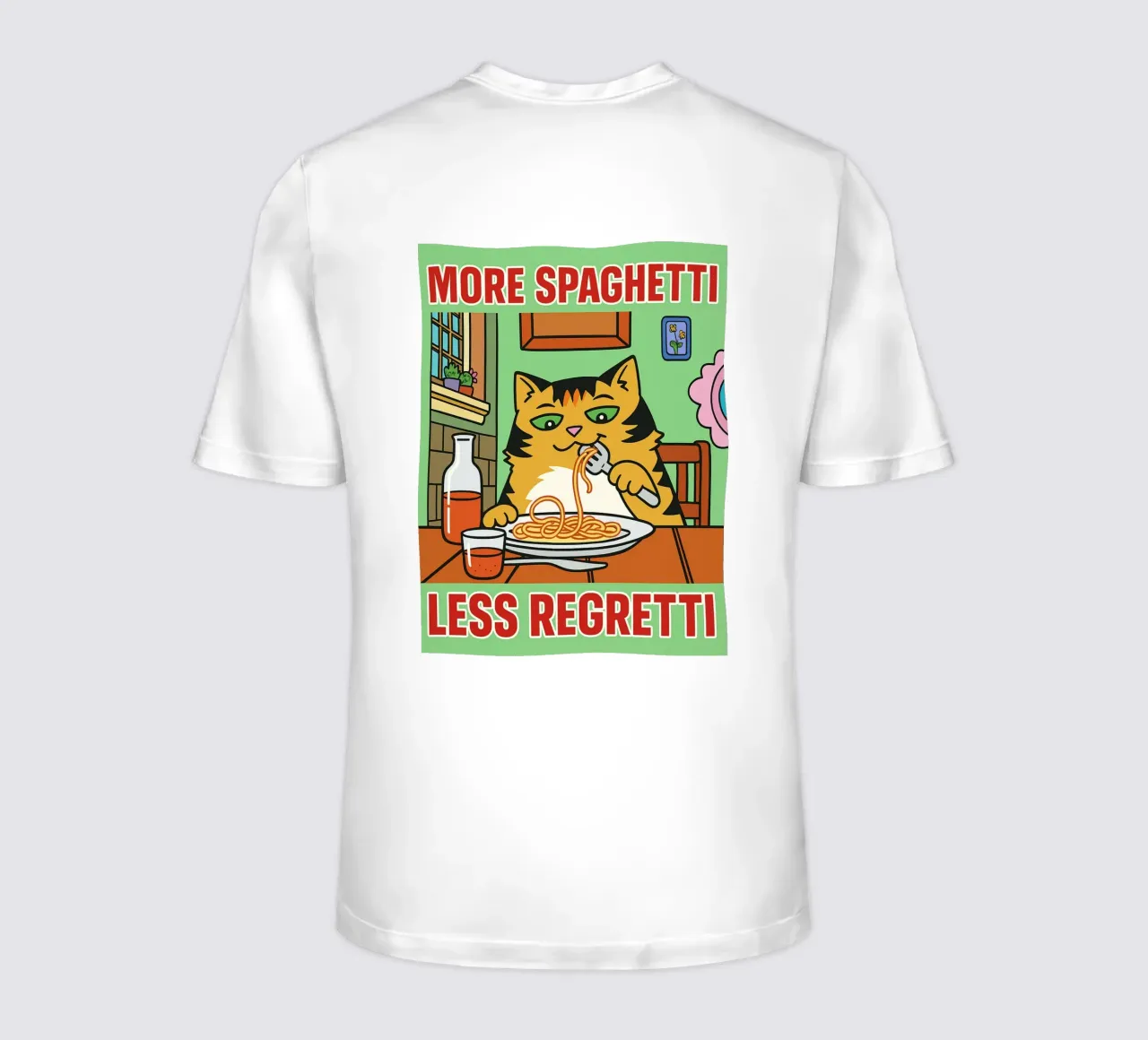 more spaghetti less regretti t-shirt da Botania