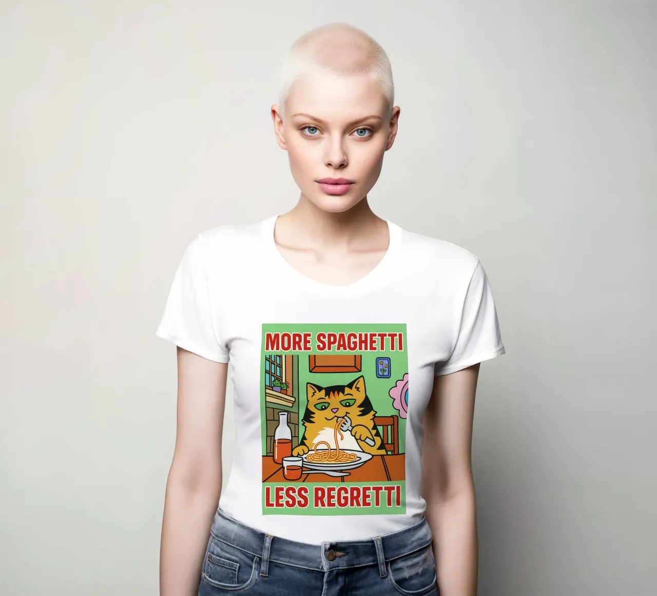 more spaghetti less regretti t-shirt da donna da Botania