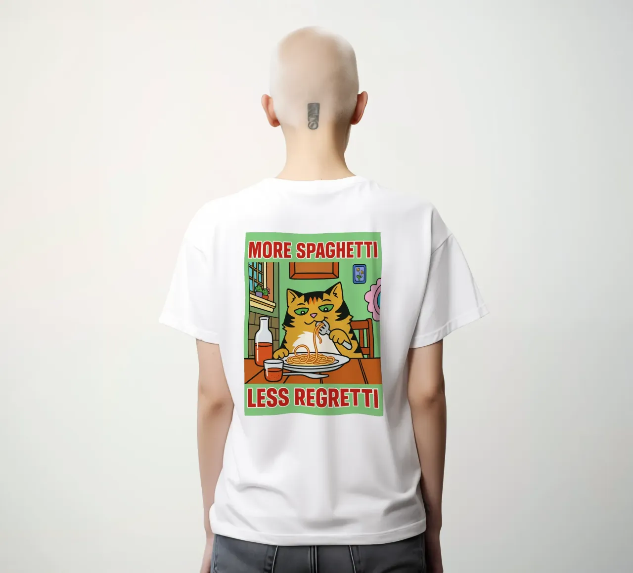 more spaghetti less regretti t-shirt da donna da Botania
