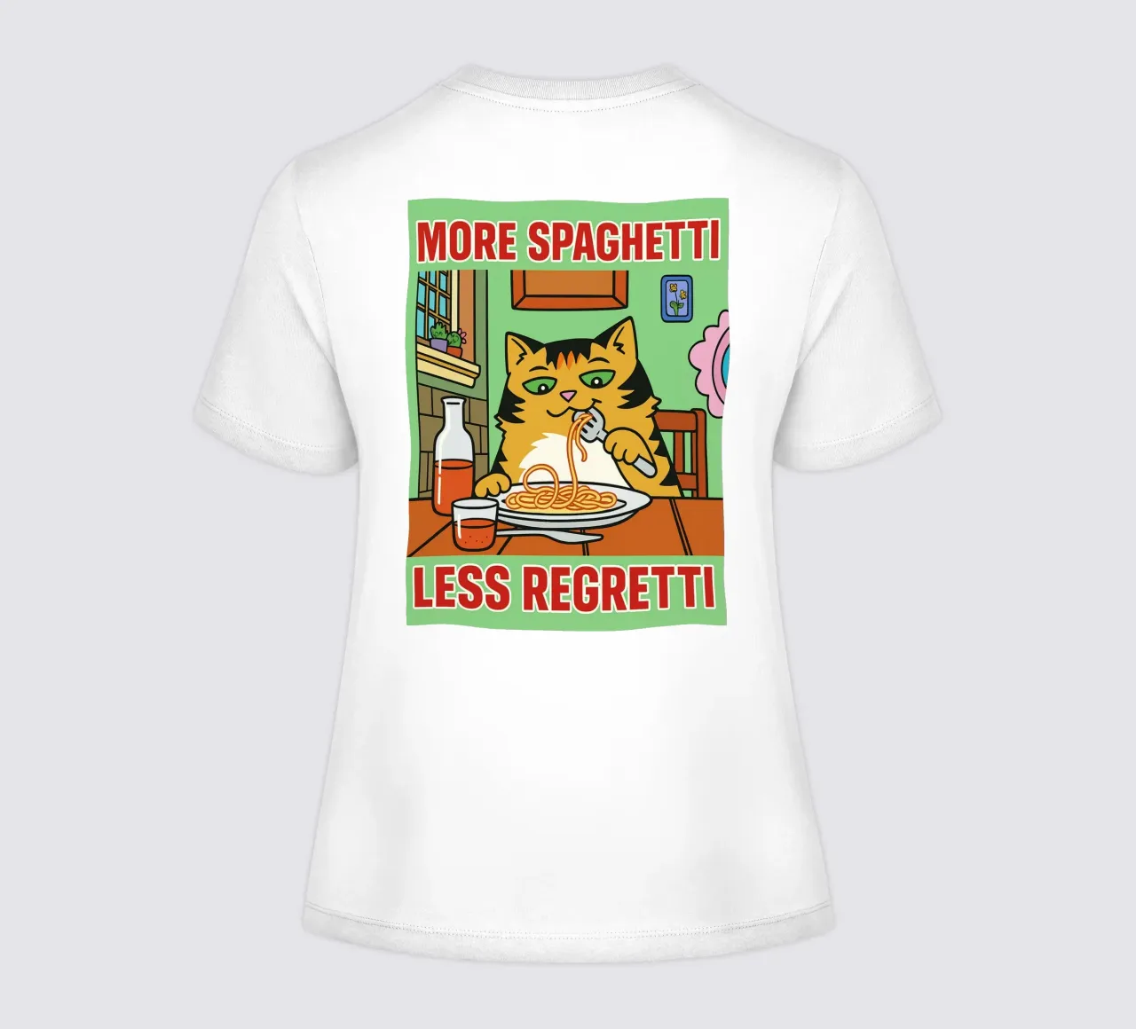 more spaghetti less regretti t-shirt da donna da Botania