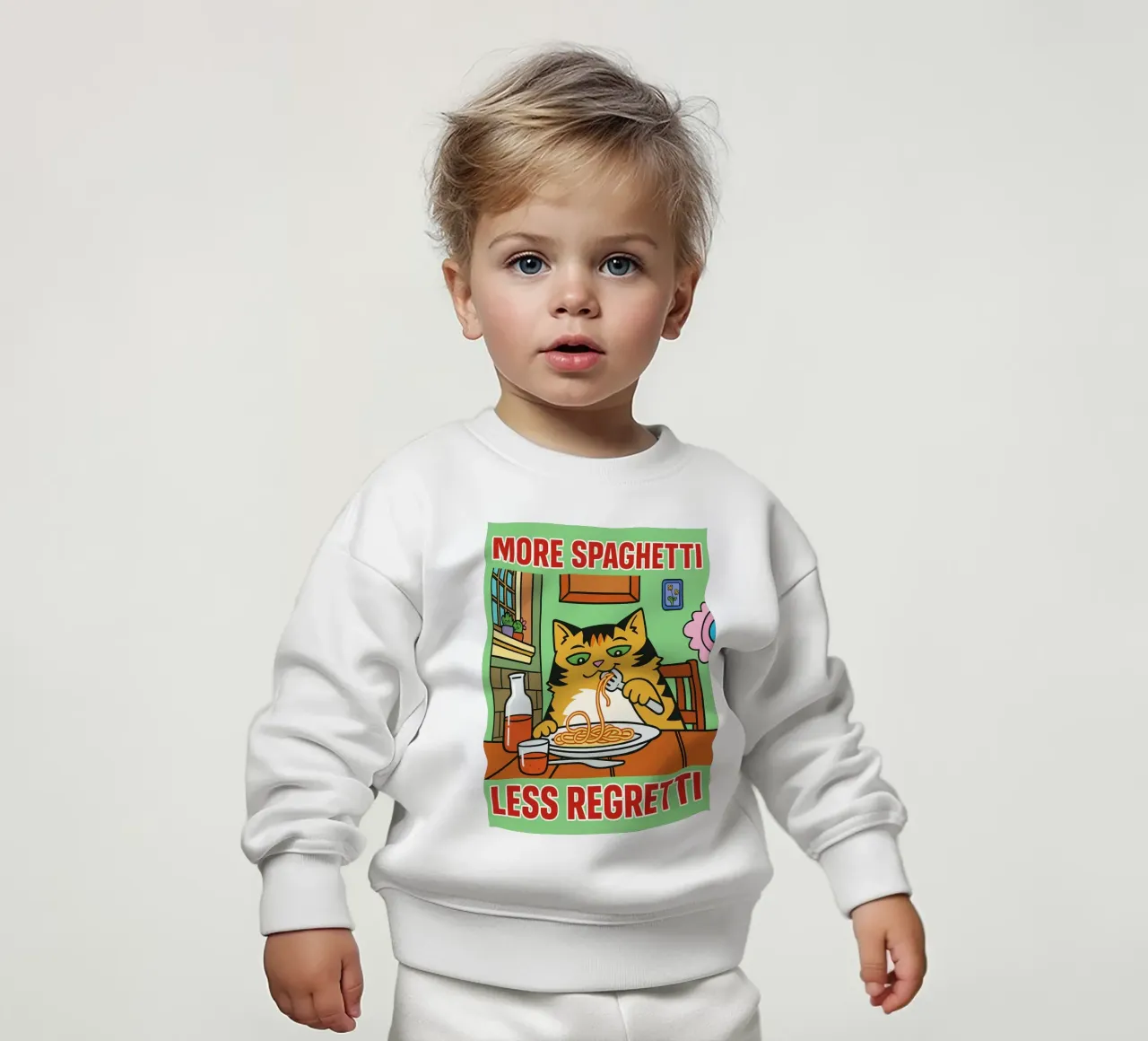 mehr Spaghetti weniger Regretti Baby Sweatshirt von Botania
