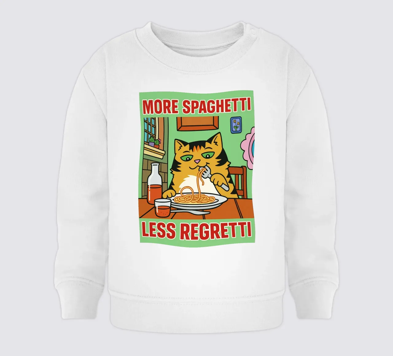 mehr Spaghetti weniger Regretti Baby Sweatshirt von Botania