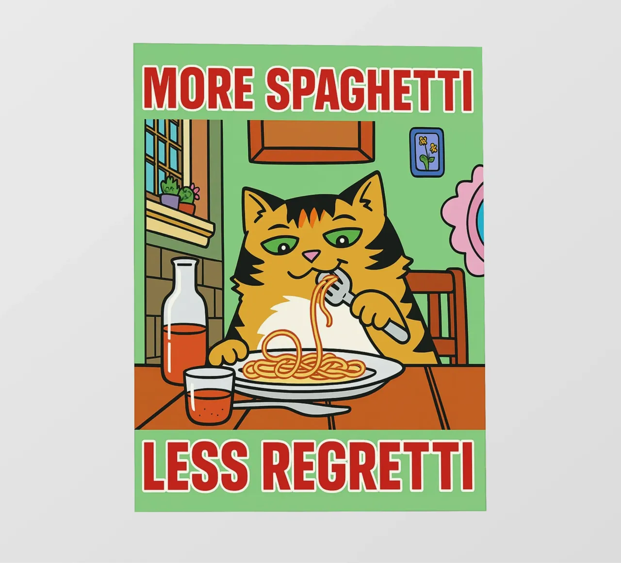 more spaghetti less regretti telo in pvc da Botania