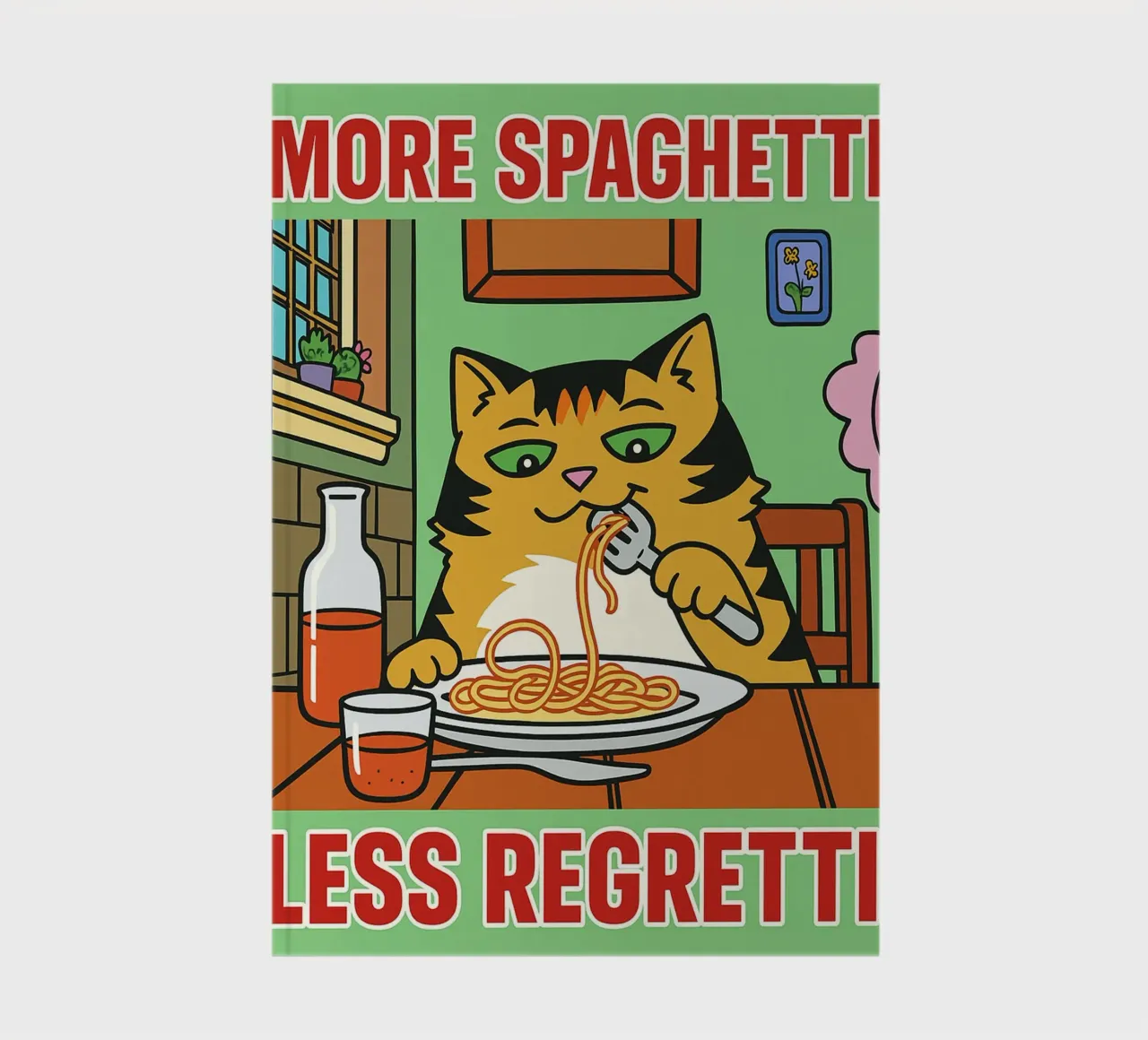 more spaghetti less regretti notebook by Botania