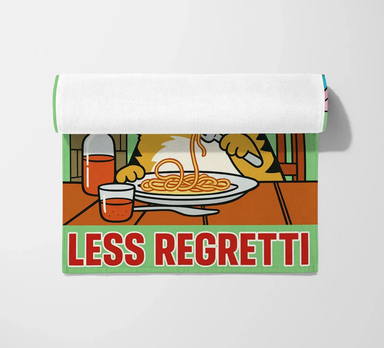 more spaghetti less regretti telo mare da Botania