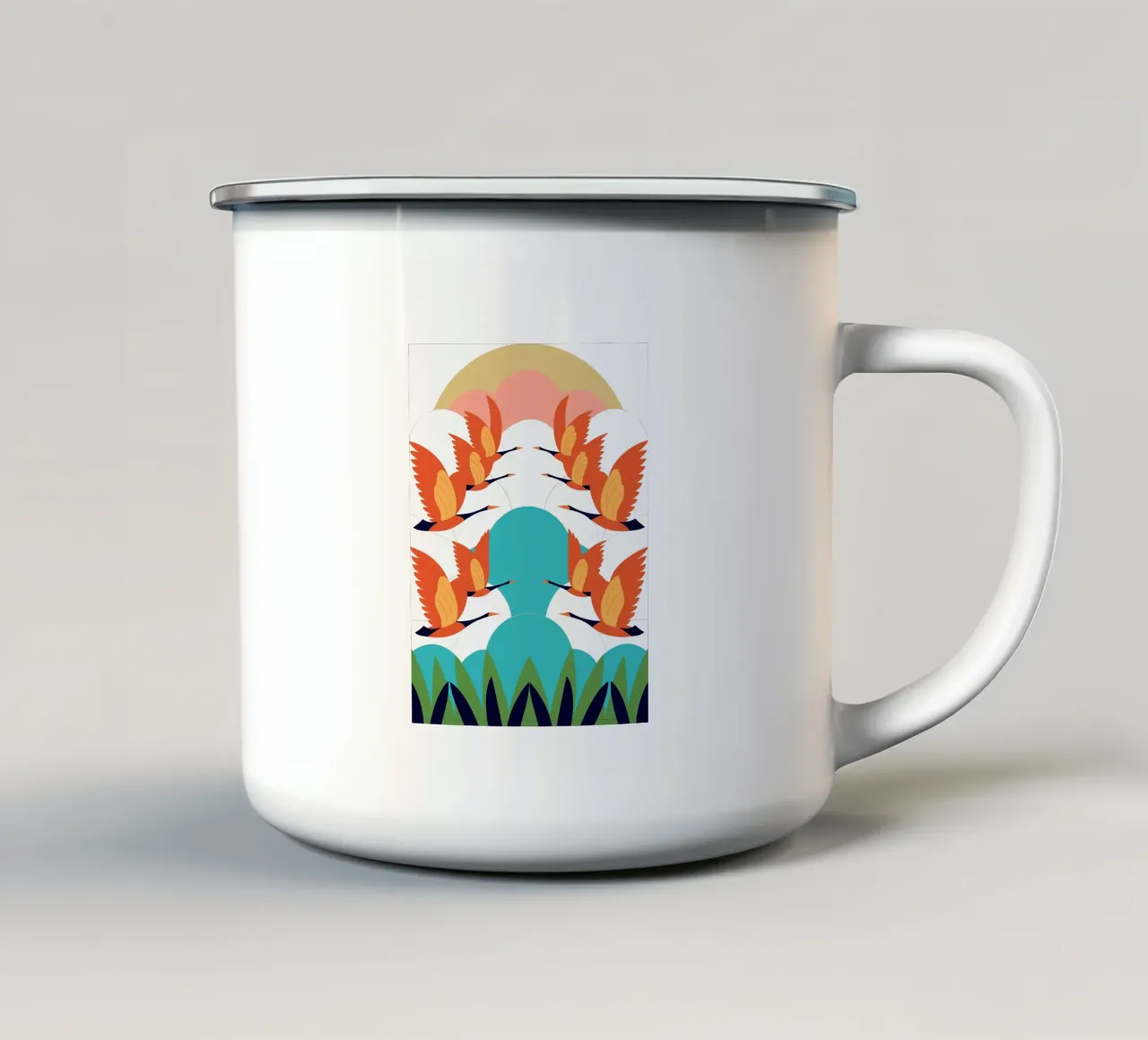 Armonia del cigno tazza in smalto da PROTECT ANIMALS