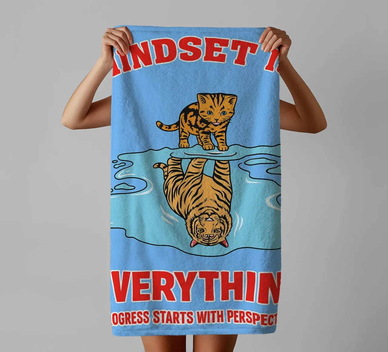 mindset is alles badhanddoek van Botania