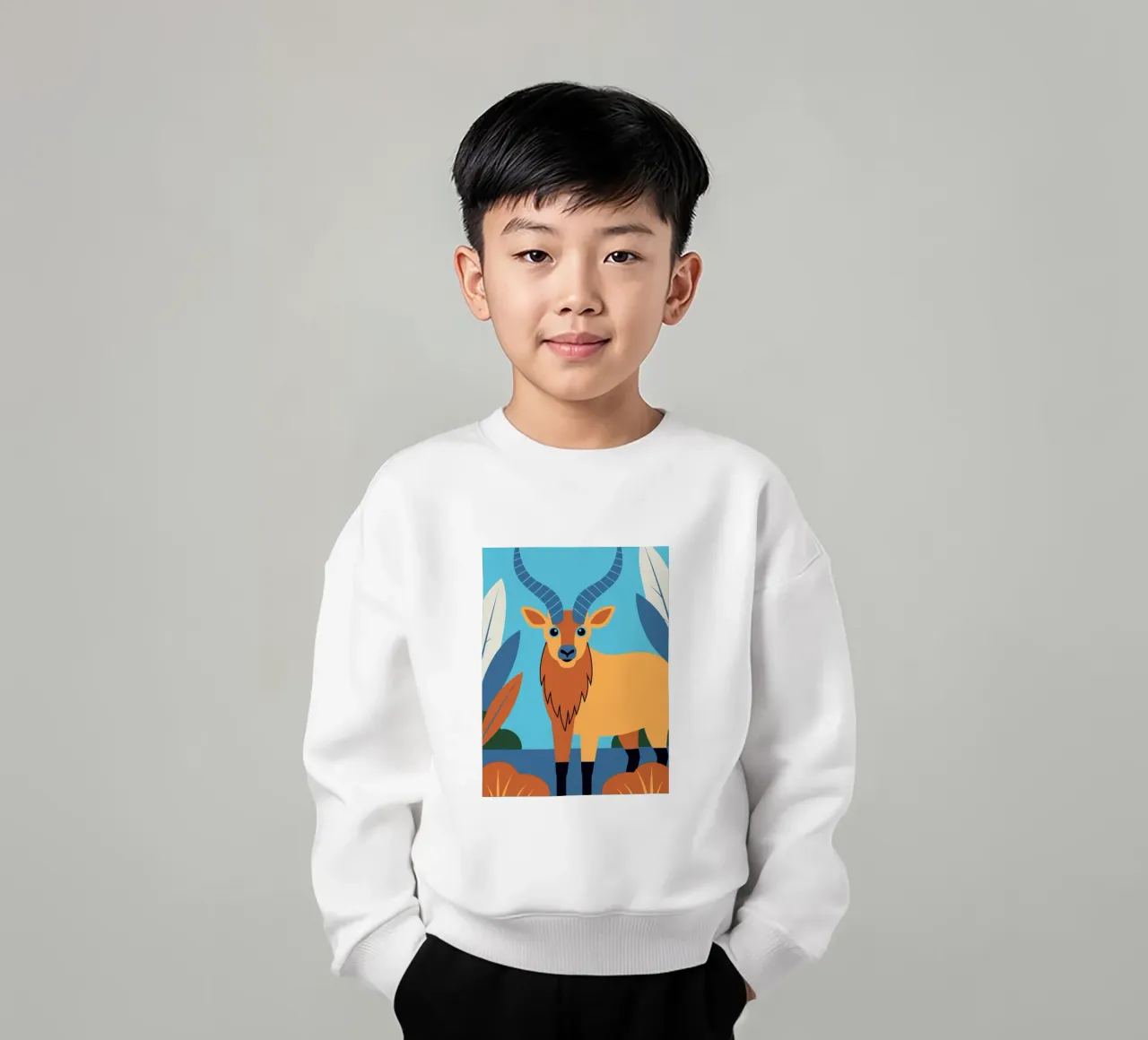 Antilope blu felpa bambino da PROTECT ANIMALS