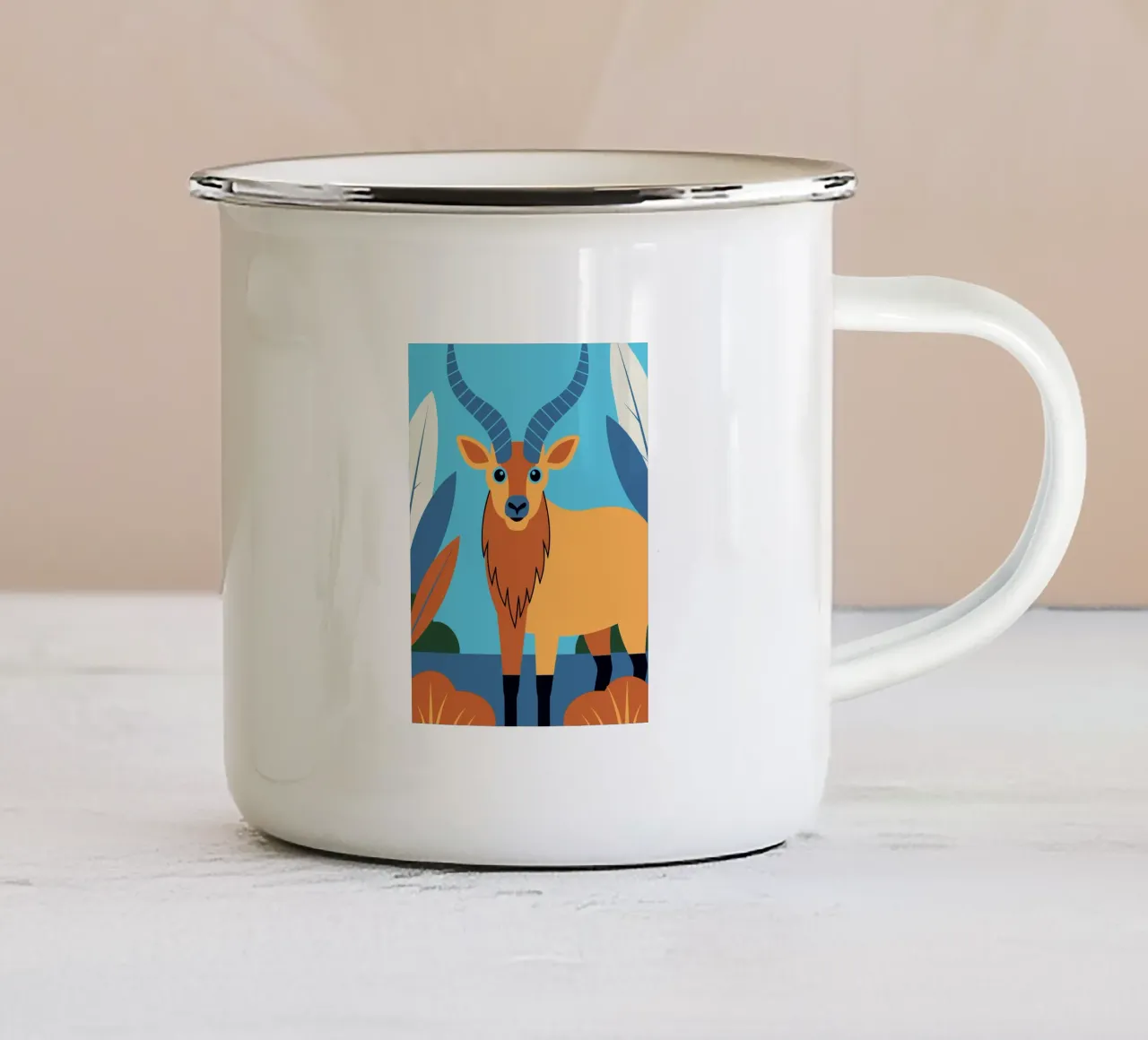 Antilope blu tazza in smalto da PROTECT ANIMALS