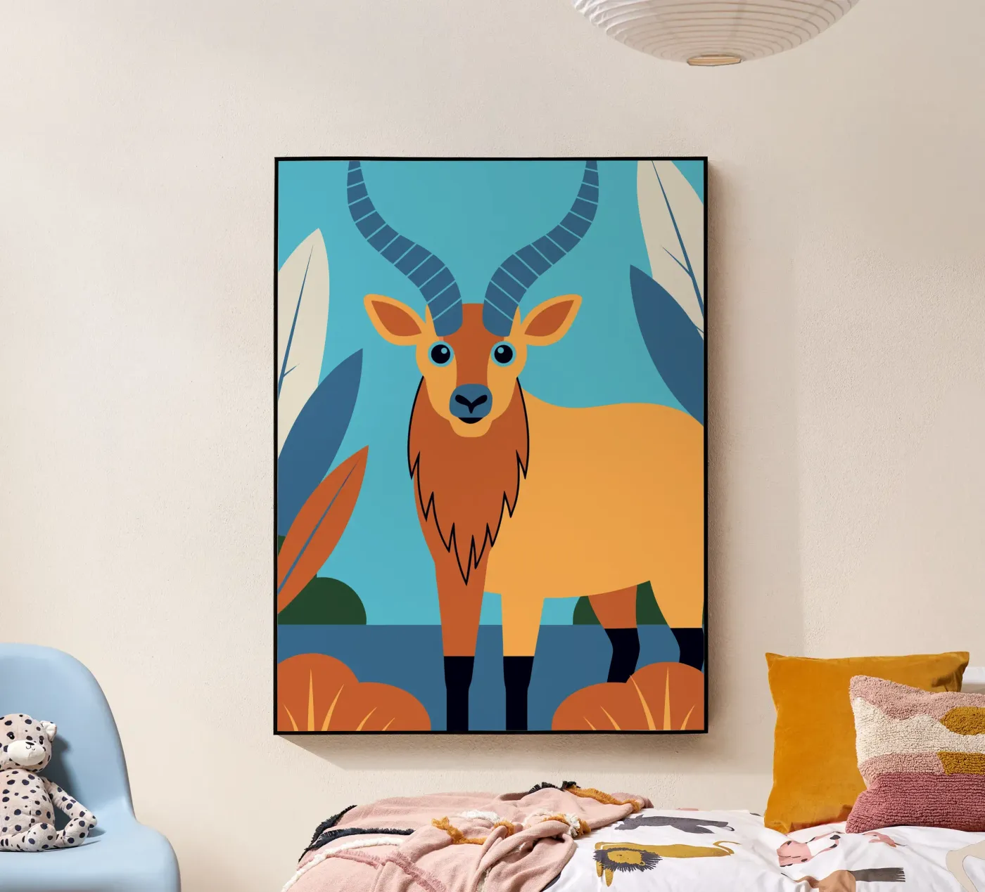 Blue Antelope acryl van PROTECT ANIMALS