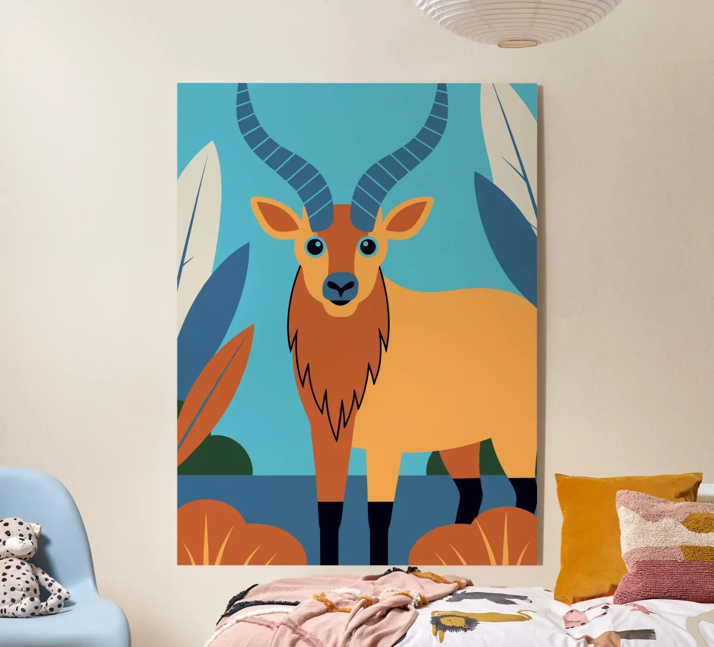 Blue Antelope acryl van PROTECT ANIMALS