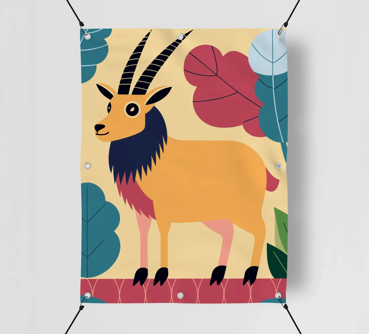 L'antilope dorata nel parco telo in pvc da PROTECT ANIMALS