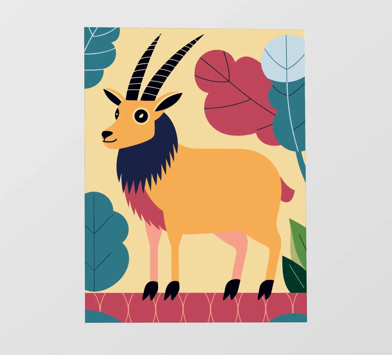 L'antilope dorata nel parco telo in pvc da PROTECT ANIMALS