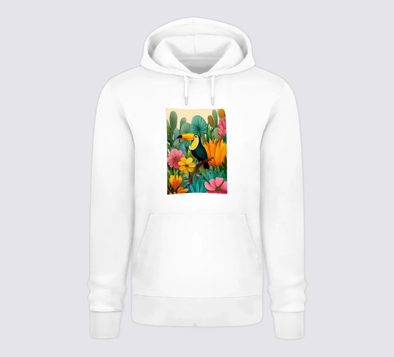 Floral Study: Toucan felpa con cappuccio da Luca