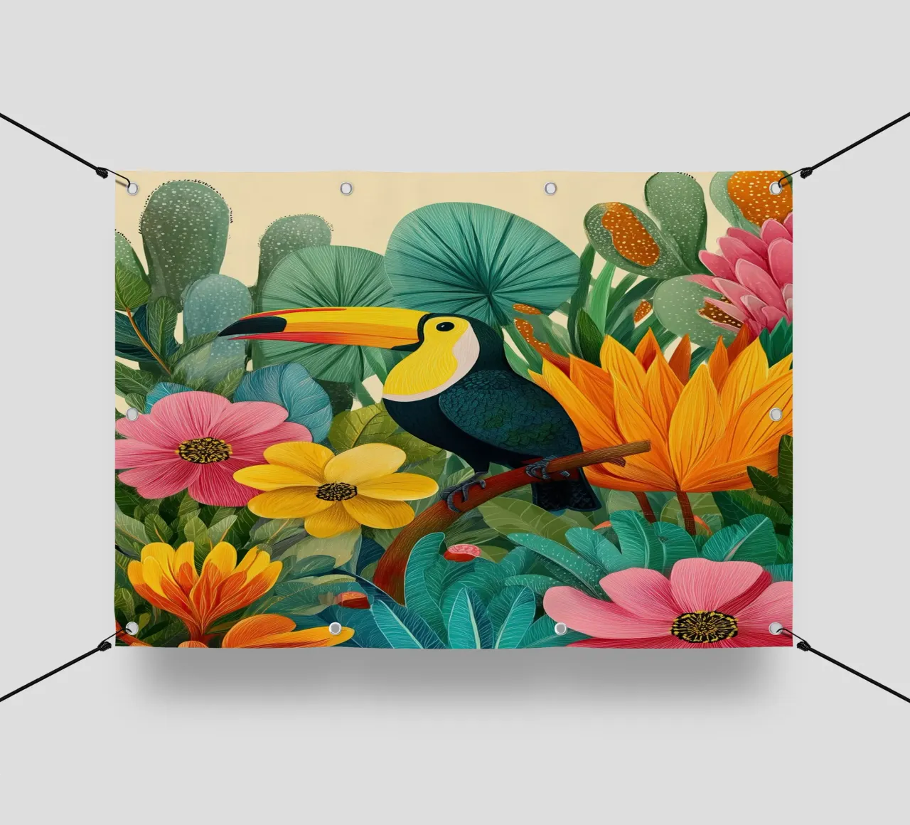 Floral Study: Toucan telo in pvc da Luca