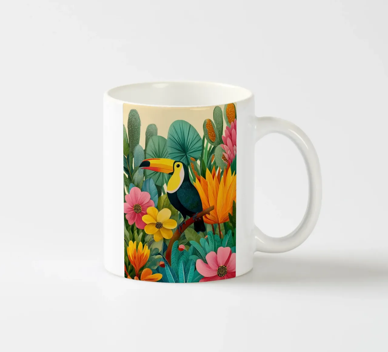 Floral Study: Toucan tazza in ceramica da Luca