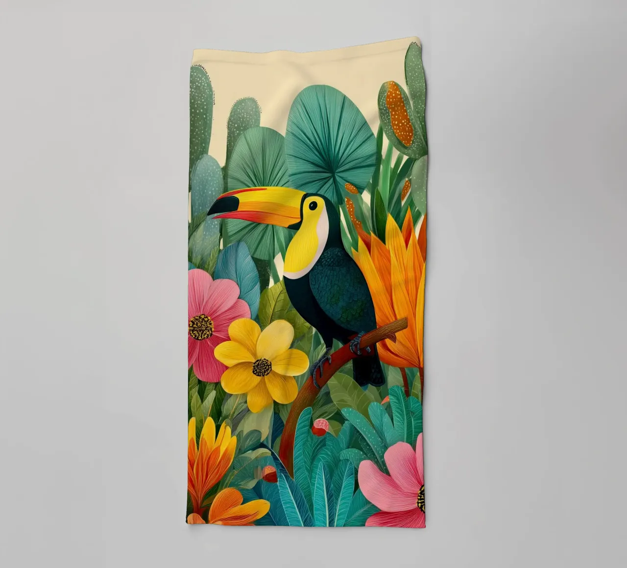 Floral Study: Toucan asciugamano da bagno da Luca