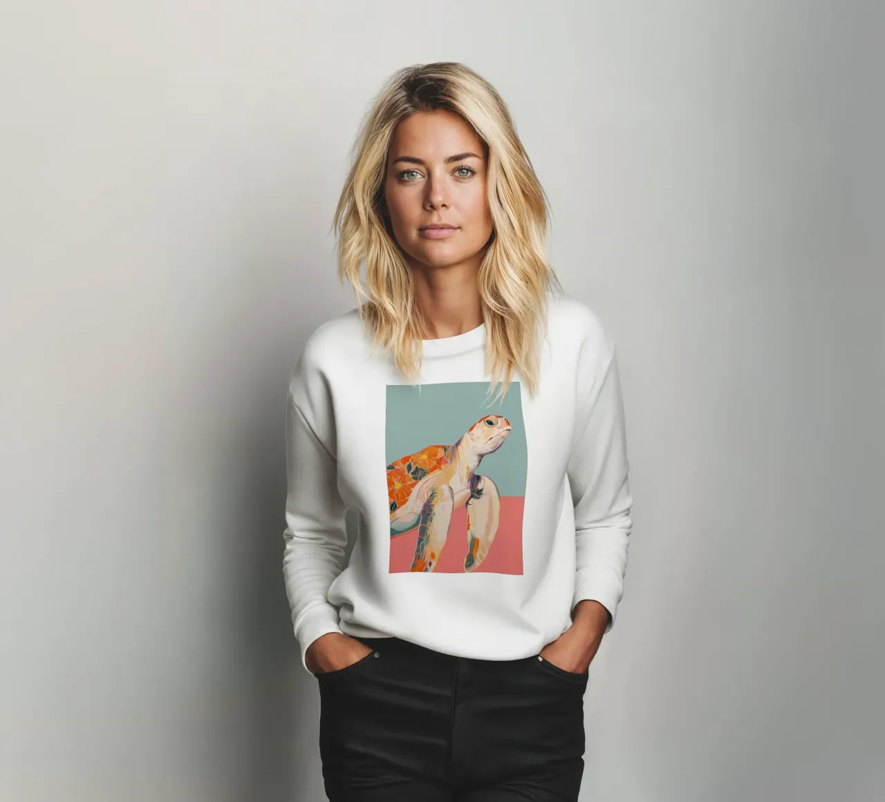 Ocean Bloom: Turtle sudadera de Luca