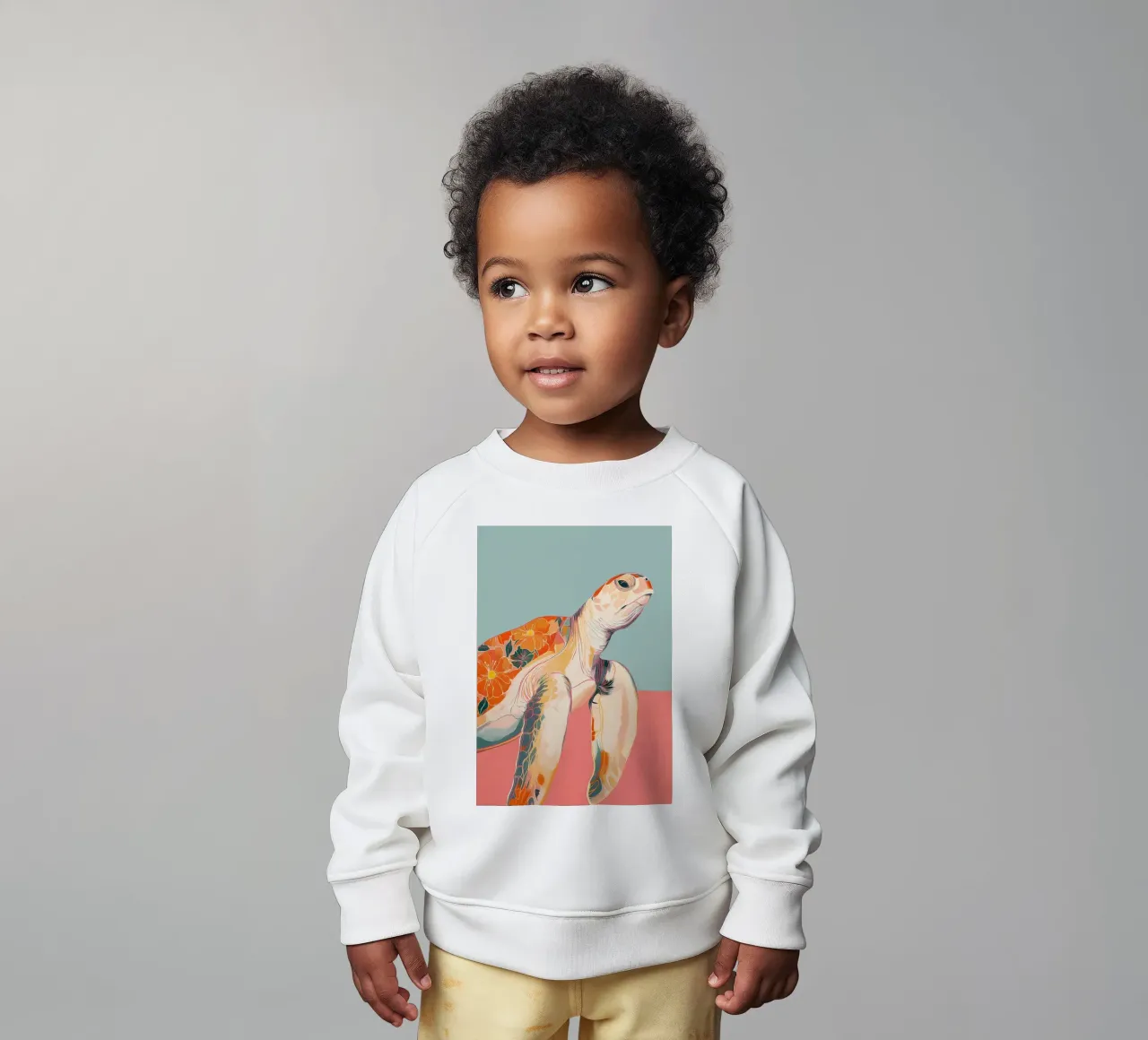 Ocean Bloom: Turtle felpa neonato da Luca