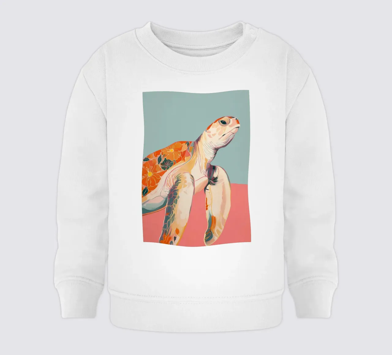 Ocean Bloom: Turtle felpa neonato da Luca